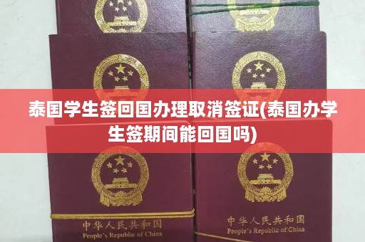 泰国学生签回国办理取消签证(泰国办学生签期间能回国吗)