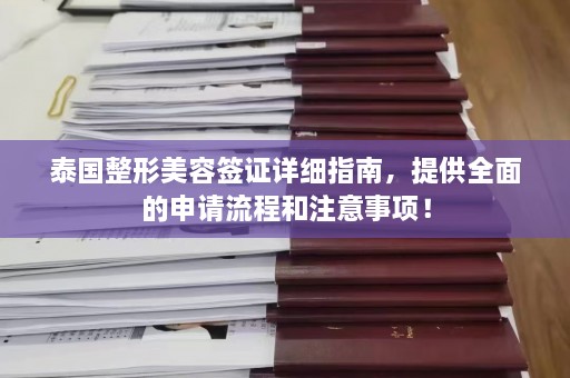 泰国整形美容签证详细指南，提供全面的申请流程和注意事项！  第1张