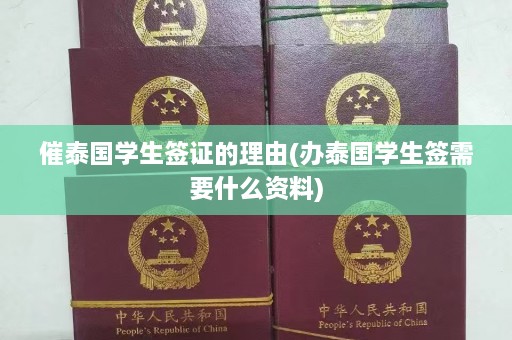 催泰国学生签证的理由(办泰国学生签需要什么资料)  第1张