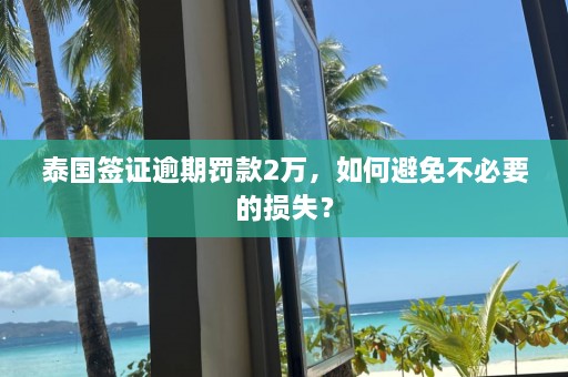 泰国签证逾期罚款2万，如何避免不必要的损失？