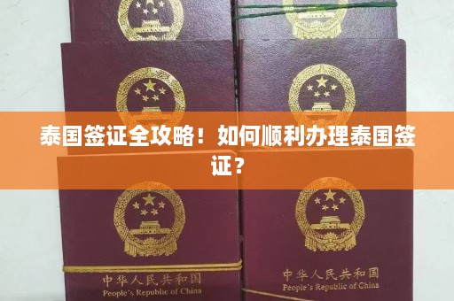 泰国签证全攻略！如何顺利办理泰国签证？  第1张