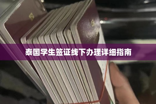 泰国学生签证线下办理详细指南  第1张