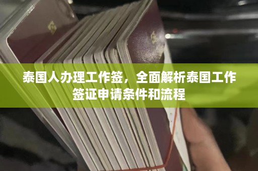 泰国人办理工作签，全面解析泰国工作签证申请条件和流程  第1张