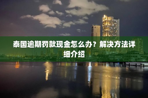 泰国逾期罚款现金怎么办？解决方法详细介绍