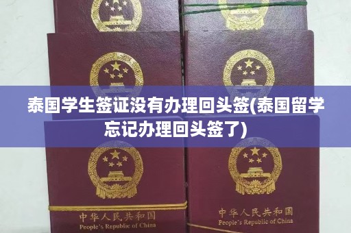 泰国学生签证没有办理回头签(泰国留学忘记办理回头签了)  第1张