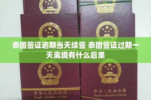 泰国签证逾期当天续签 泰国签证过期一天离境有什么后果  第1张