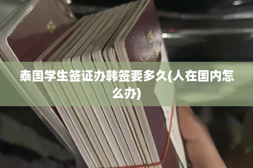 泰国学生签证办韩签要多久(人在国内怎么办)  第1张