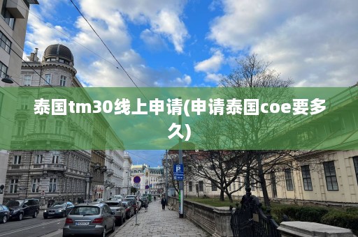 泰国tm30线上申请(申请泰国coe要多久)  第1张