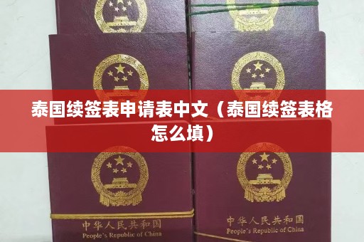 泰国续签表申请表中文（泰国续签表格怎么填）  第1张