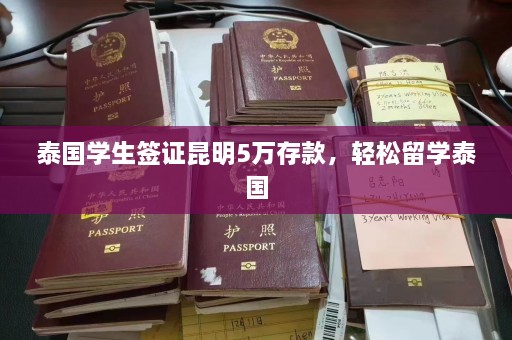 泰国学生签证昆明5万存款，轻松留学泰国  第1张