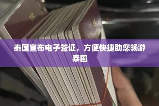 泰国宣布电子签证，方便快捷助您畅游泰国  第1张