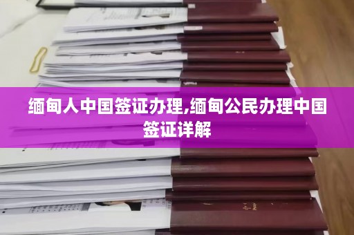  *** 人中国签证办理, *** 公民办理中国签证详解  第1张