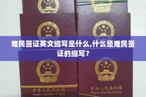 难民签证英文缩写是什么,什么是难民签证的缩写？