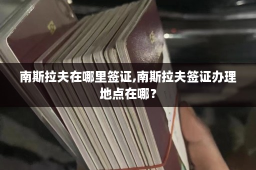 南斯拉夫在哪里签证,南斯拉夫签证办理地点在哪？  第1张