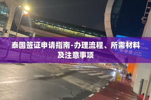 泰国签证申请指南-办理流程、所需材料及注意事项  第1张