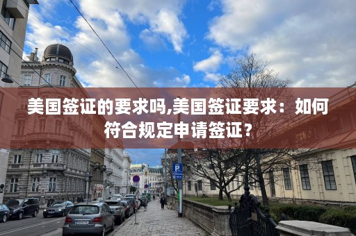 美国签证的要求吗,美国签证要求：如何符合规定申请签证？  第1张