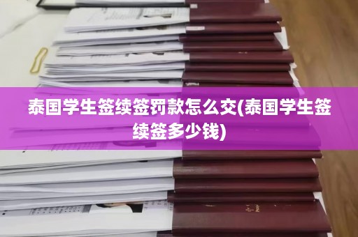 泰国学生签续签罚款怎么交(泰国学生签续签多少钱)