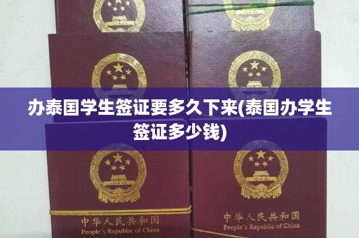 办泰国学生签证要多久下来(泰国办学生签证多少钱)  第1张