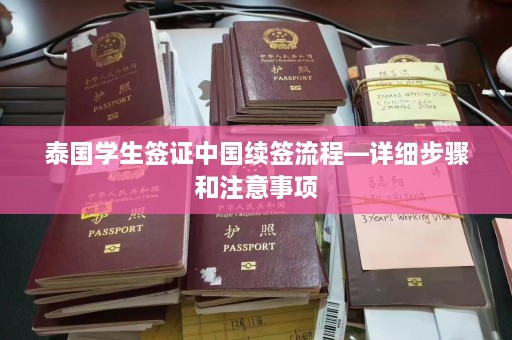 泰国学生签证中国续签流程—详细步骤和注意事项  第1张