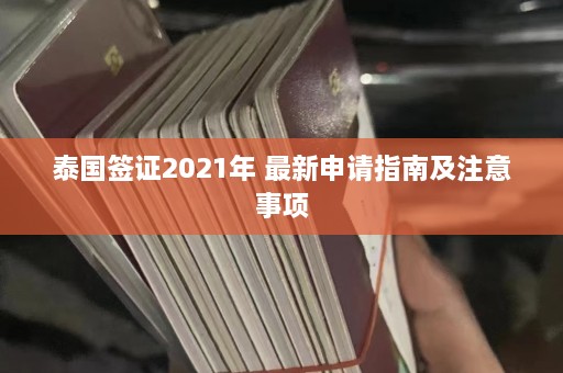 泰国签证2021年 最新申请指南及注意事项