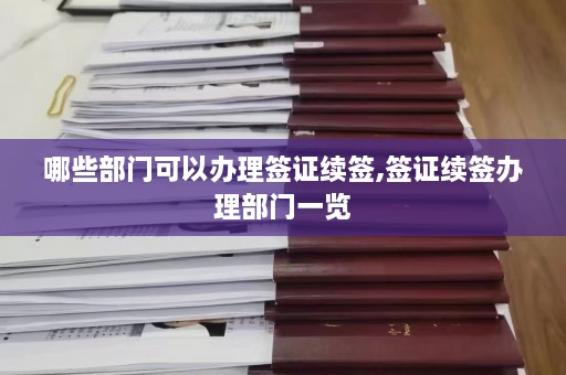 哪些部门可以办理签证续签,签证续签办理部门一览