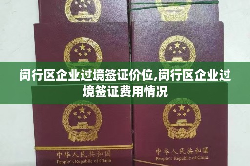 闵行区企业过境签证价位,闵行区企业过境签证费用情况  第1张