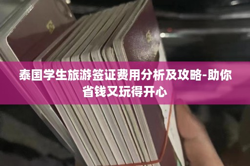 泰国学生旅游签证费用分析及攻略-助你省钱又玩得开心  第1张