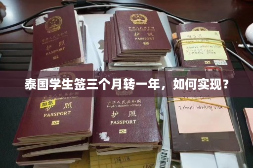 泰国学生签三个月转一年，如何实现？  第1张