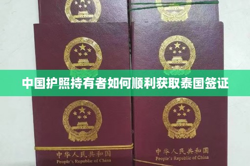 中国护照持有者如何顺利获取泰国签证  第1张