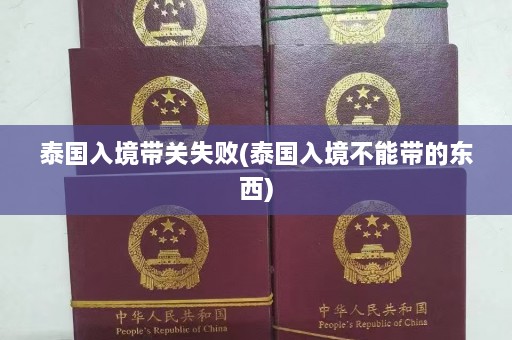 泰国入境带关失败(泰国入境不能带的东西)  第1张