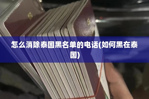 怎么消除泰国黑名单的 *** (如何黑在泰国)