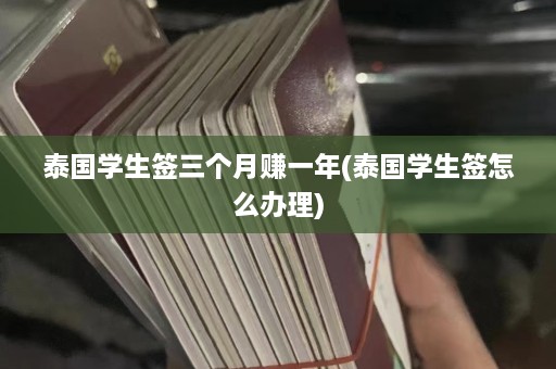 泰国学生签三个月赚一年(泰国学生签怎么办理)