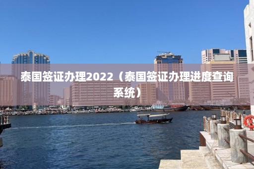 泰国签证办理2022（泰国签证办理进度查询系统）