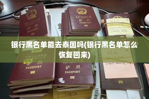 银行黑名单能去泰国吗(银行黑名单怎么恢复回来)  第1张