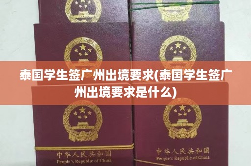 泰国学生签广州出境要求(泰国学生签广州出境要求是什么)  第1张