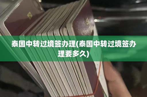 泰国中转过境签办理(泰国中转过境签办理要多久)  第1张