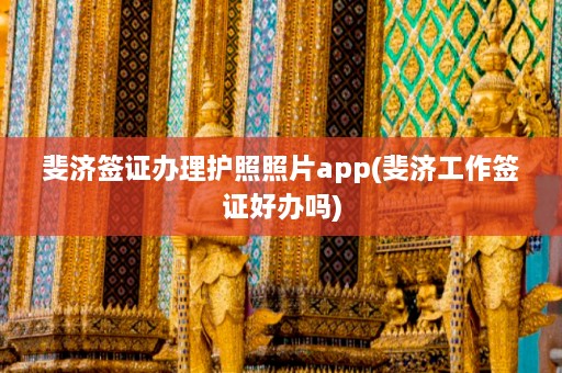 斐济签证办理护照照片app(斐济工作签证好办吗)  第1张