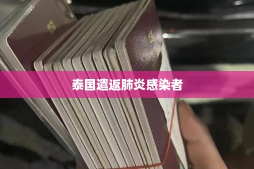 泰国遣返肺炎感染者  第1张