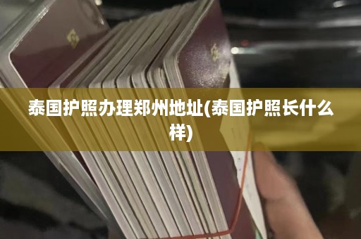 泰国护照办理郑州地址(泰国护照长什么样)