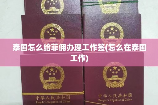 泰国怎么给菲佣办理工作签(怎么在泰国工作)