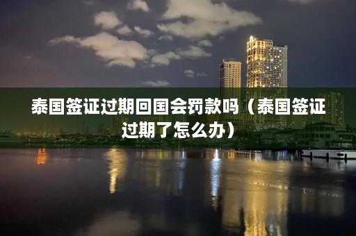 泰国签证过期回国会罚款吗（泰国签证过期了怎么办）  第1张