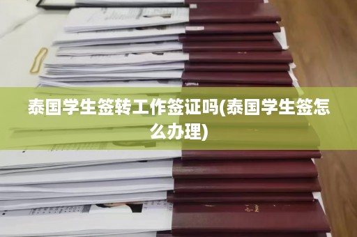 泰国学生签转工作签证吗(泰国学生签怎么办理)  第1张