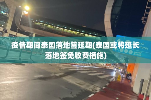 疫情期间泰国落地签延期(泰国或将延长落地签免收费措施)  第1张