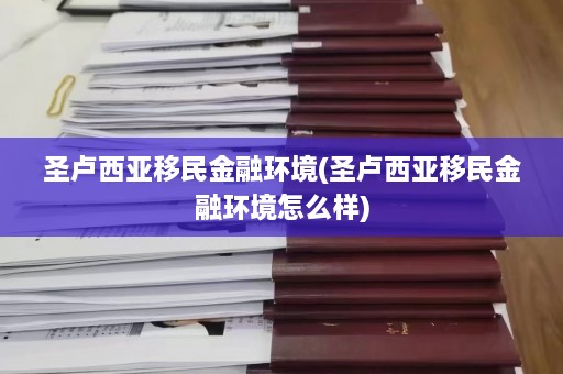 圣卢西亚移民金融环境(圣卢西亚移民金融环境怎么样)