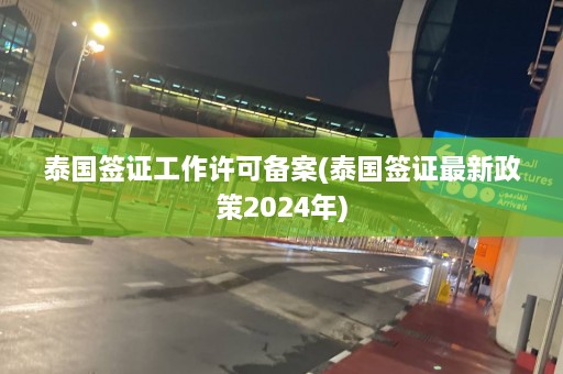 泰国签证工作许可备案(泰国签证最新政策2024年)  第1张