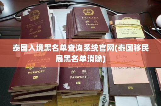 泰国入境黑名单查询系统官网(泰国移民局黑名单消除)