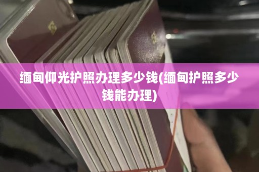  *** 仰光护照办理多少钱( *** 护照多少钱能办理)