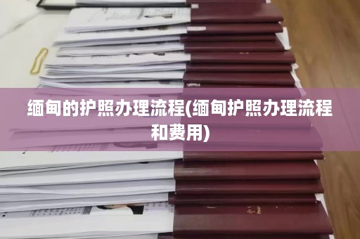 缅甸的护照办理流程(缅甸护照办理流程和费用)  第1张