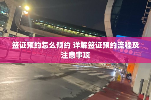 签证预约怎么预约 详解签证预约流程及注意事项  第1张