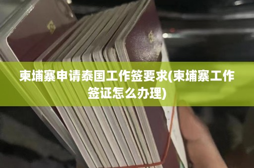 柬埔寨申请泰国工作签要求(柬埔寨工作签证怎么办理)  第1张